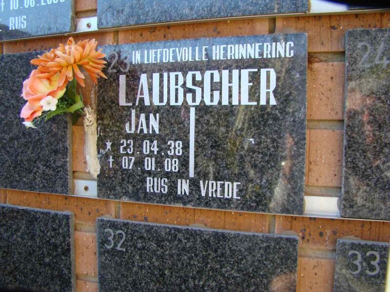 LAUBSCHER Jan 1938-2008