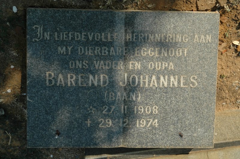 ? Barend Johannes 1908-1974