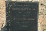 WILLIAMS Frederick Charles  -1949 & Emily Beatrice  -1957