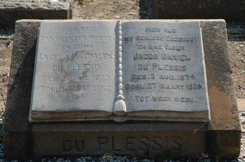 PLESSIS Jacob Daniel, du 1874-1938 & Engela Magdalena 1873-1952