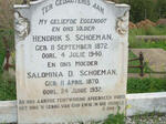 SCHOEMAN Hendrik S. 1872-1940 & Salomina D. 1870-1932