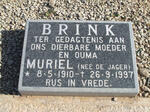 BRINK Muriel nee DE JAGER 1910-1997