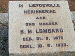 LOMBARD B.M. 1876-1933