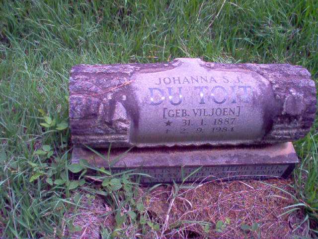 TOIT Johanna S.J, du nee VILJOEN 1887-1981