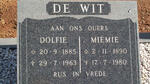 WIT Dolfie, de 1885-1963 & Miemie 1890-1980