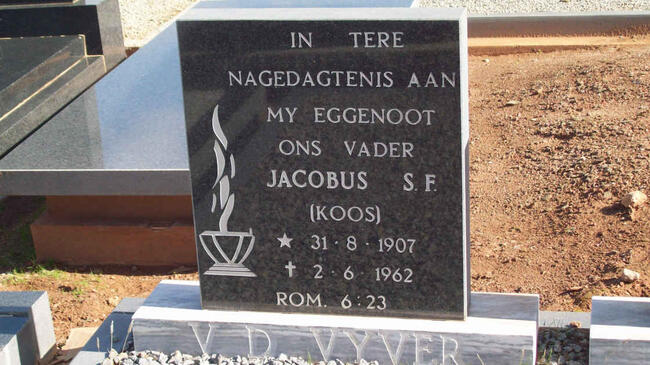 VYVER Jacobus S.F., van der 1907-1962
