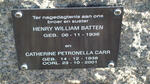 BATTEN Henry William 1936- :: CARR Catherine Petronella 1938-2001