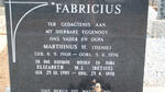 FABRICIUS Marthinus H. 1908-1976 & Elizabeth M.J. 1909-1998