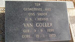 COLLER H.A., van 1898-1973