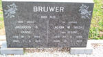BRUWER Jacobus S. 1887-1977 & alida M. VAN EEDEN 1889-1972