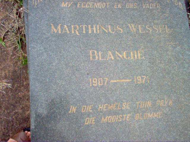 BLANCHE Marthinus Wessel 1907-1971