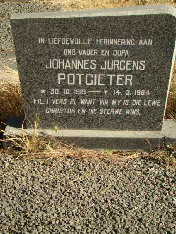 POTGIETER Johannes Jurgens 1919-1984
