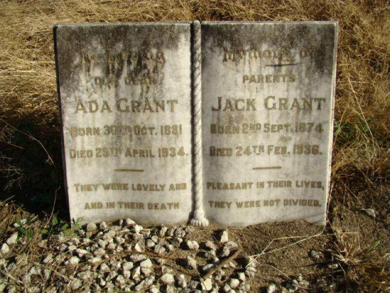 GRANT Jack 1874-1936 & Ada 1881-1934