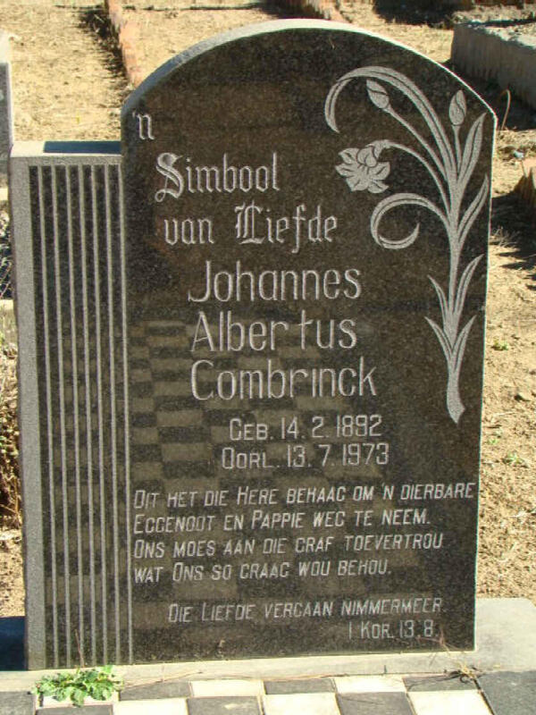 COMBRINCK Johannes Albertus 1892-1973