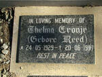 CRONJE Thelma nee REED 1929-1997