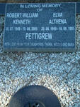 PETTIGREW Robert William Kenneth 1949-2005 & Elva Althena 1949-1985