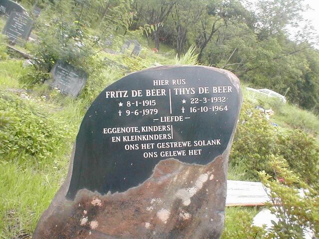 BEER Fritz, de 1915-1979 :: DE BEER Thys 1932-1964