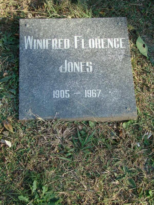 JONES Winifred Florence 1905-1967