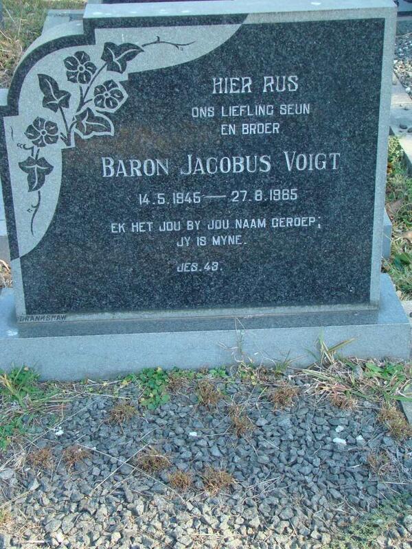 VOIGT Baron Jacobus 1945-1965