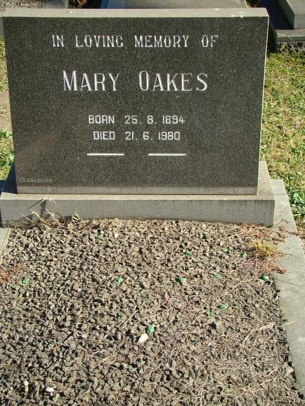OAKES Mary 1894-1980