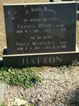 HATTON Francis Henry 1904-1978 & Agnes Margaret 1904-1986
