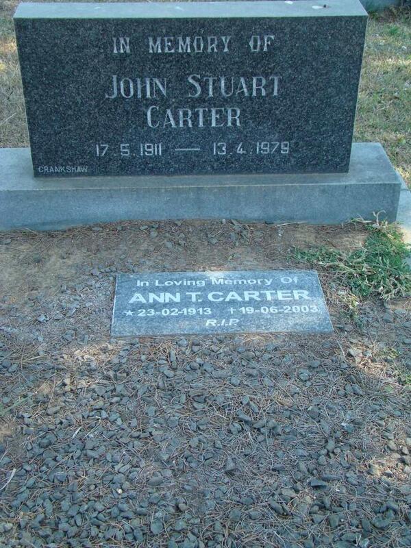 CARTER John Stuart 1911-1979 & Ann T. 1913-2003
