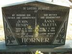 HORNER John Henry 1908-1987 & Anna Aletta 1921-1999