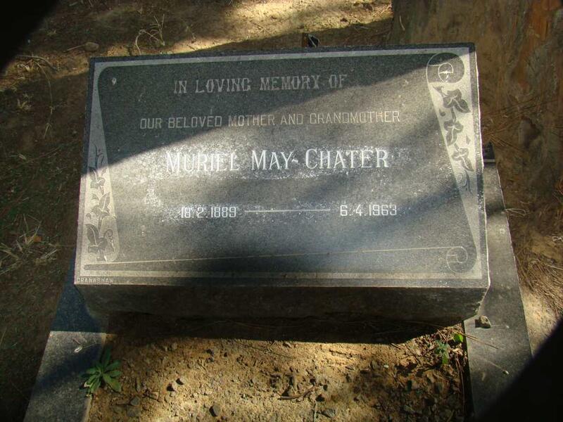 CHATER Muriel May 1889-1963