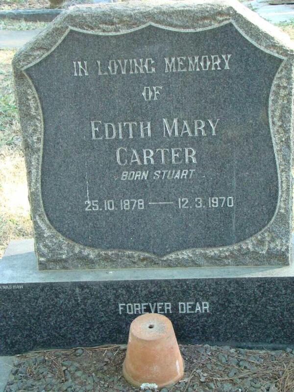 CARTER Edith Mary nee STUART 1878-1970