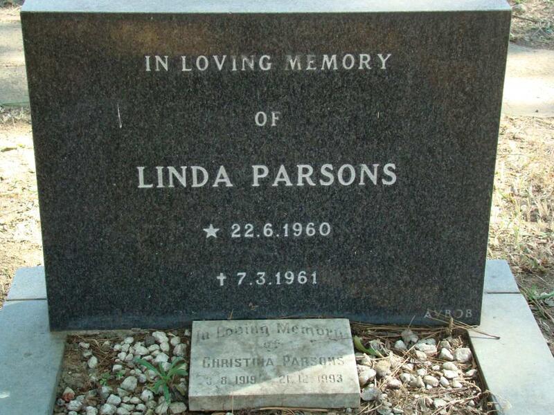 PARSONS Linda 1960-1961 :: PARSONS Christina 1919-1993