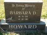 HOWARD Barbara D. 1920-1990