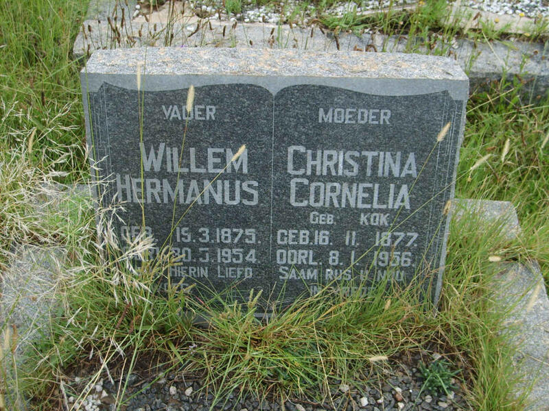 ? Willem Hermanus 1875-1954 & Christina Cornelia KOK 1877-1956