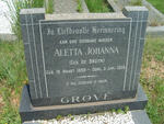 GROVE Aletta Johanna nee DE BRUYN 1898-1958