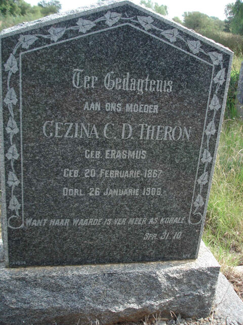 THERON Gezina C.D. nee ERASMUS 1867-1906