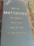 MATTHYSEN Bettie nee BOSHOFF 1903-1981