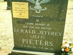 PIETERS Gerald Jeffrey 1955-1983 :: PIETERS Johannes Hermanus 1918-1999