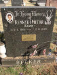 BEEKER Kenneth Victor 1961-1980 :: BEEKER V.J. 1927-1996