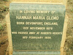 CLEMO Hannah Maria 1879-1938