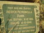 DUNN Hester Petronella nee BOTHA 1915-1949