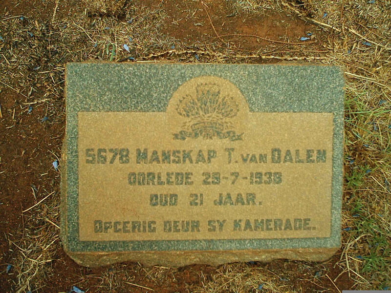 DALEN T., van -1939