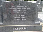 ROSSOUW Johannes Petrus 1905-1967 & Gertruid Johanna 1910-2005