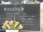 ROSSOUW Jacobus Francois 1905-1978 & Elsie Sophia 1919-2004