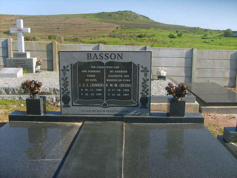 BASSON J.J.J. 1909-1999 & S.W.M. 1926-1997