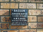 BASSON Jurgen Kotze 1902-1984 & A.M.S. 1912-2006
