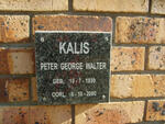 KALIS Peter George Walter 1930-2000