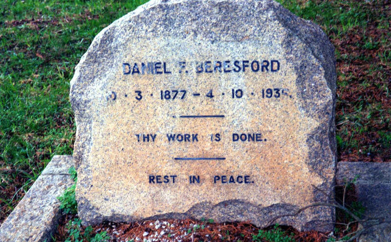 BERESFORD Daniel F. 1877-1935