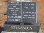 ERASMUS Elizabeth Fredrika 1918-2006