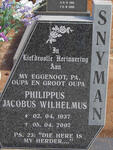 SNYMAN Philippus Jacobus Wilhelmus 1937-2007
