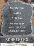 SCHEEPERS Magdalena Maria Adriana 1923-2008