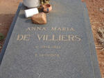 VILLIERS Anna Maria, de 1943-1974